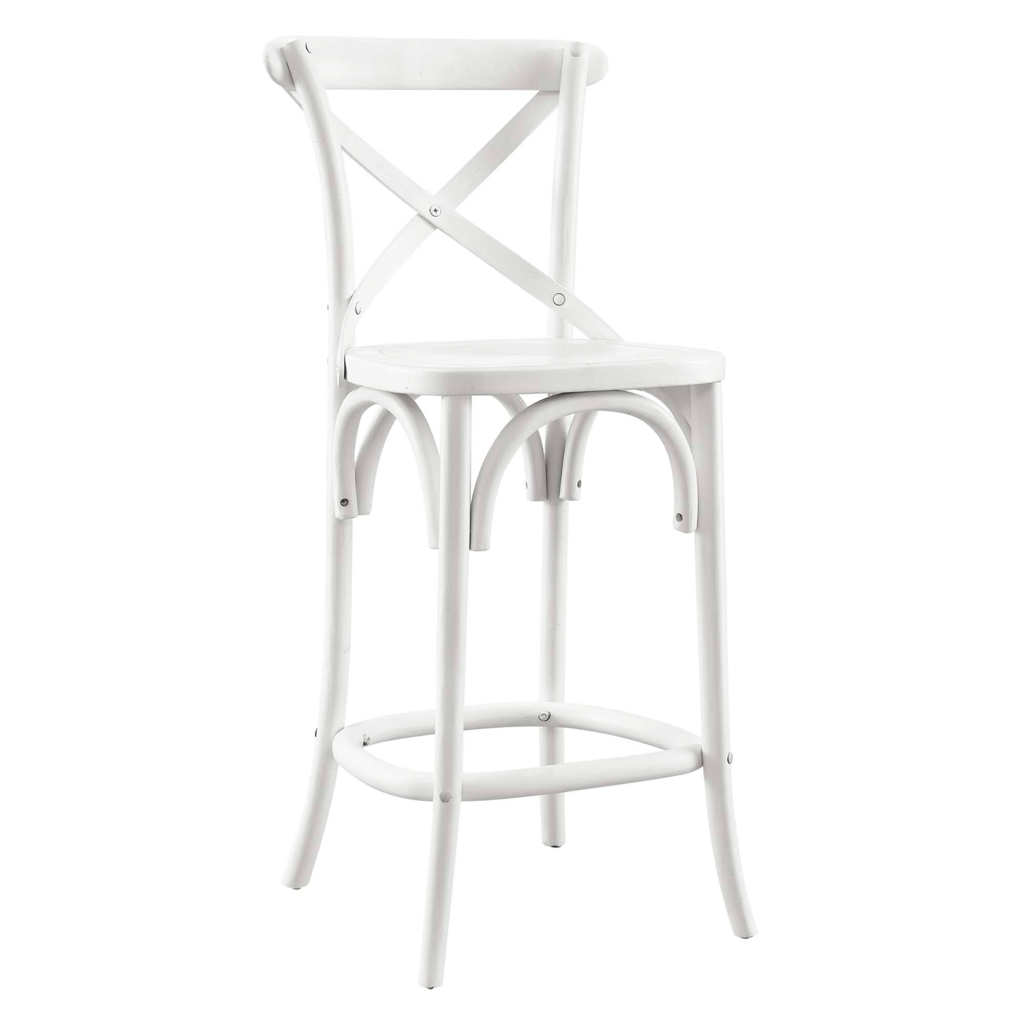 Gear Counter Stool by Modway - White