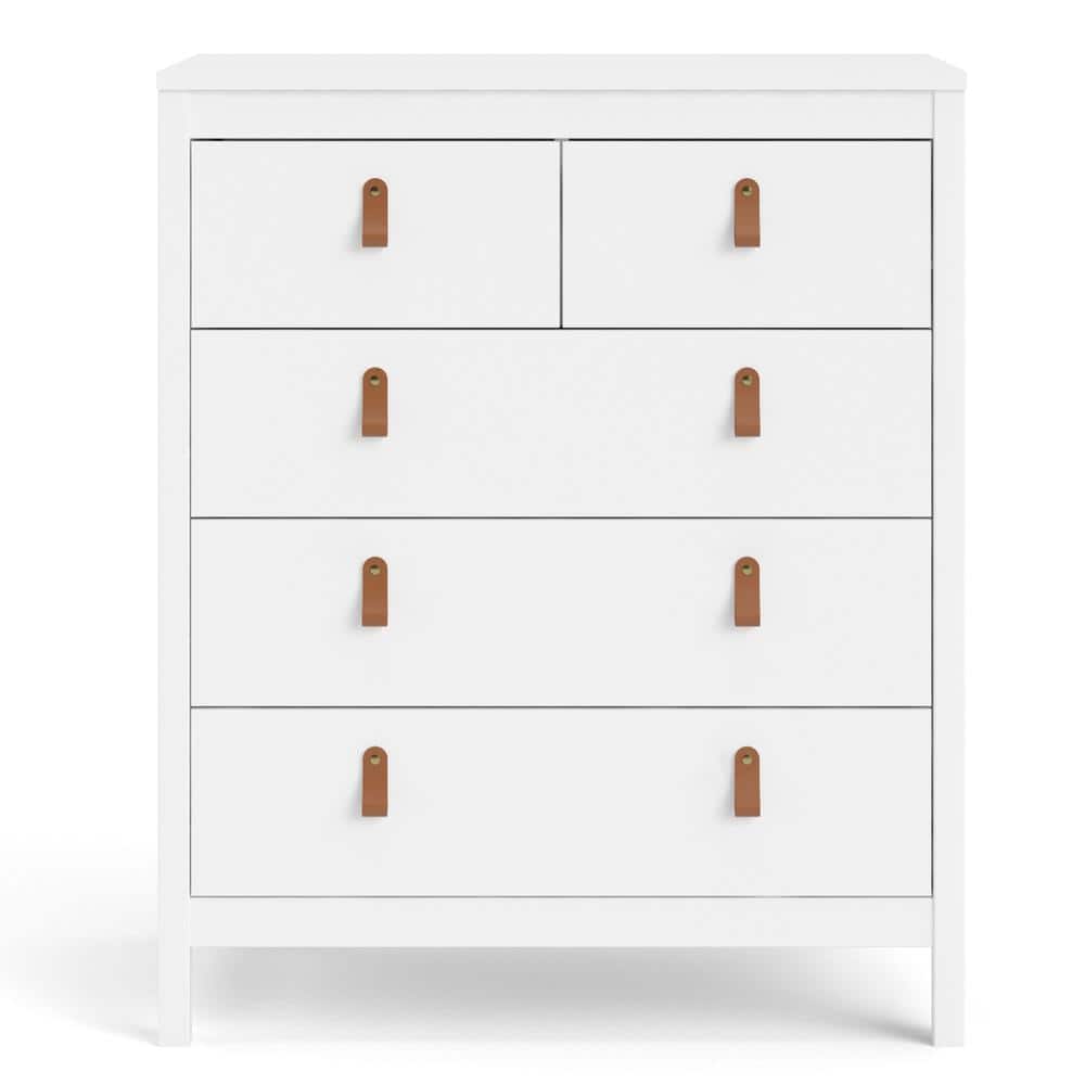 Photos - Dresser / Chests of Drawers Tvilum - Madrid 5 Drawer Chest - White 796784949