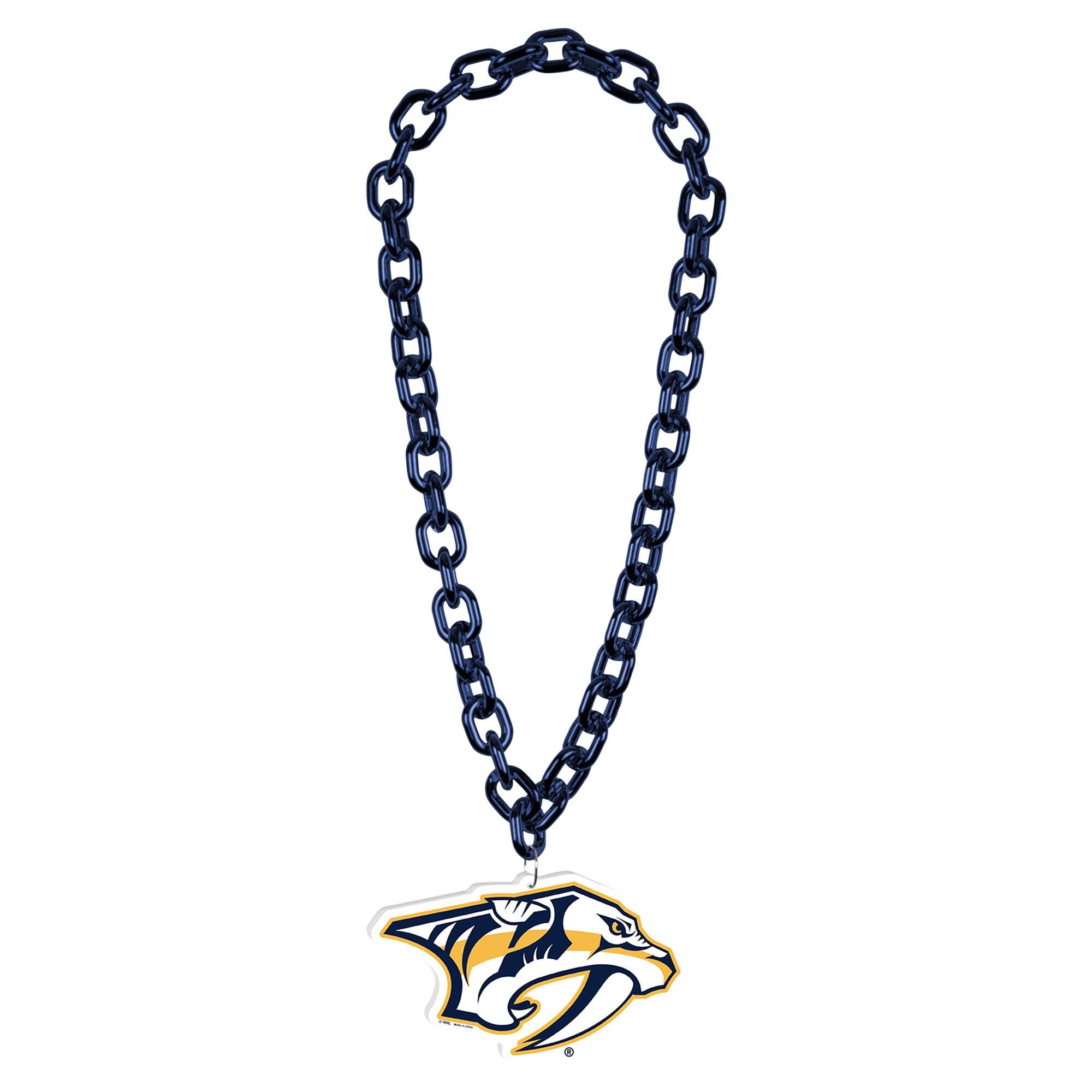 Front. WinCraft - Nashville Predators Big Chain Logo Necklace - Multicolor.
