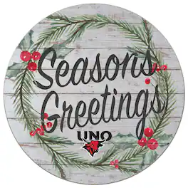 Jardine - Nebraska Omaha Mavericks 20'' x 20'' Season's Greetings Circle - White