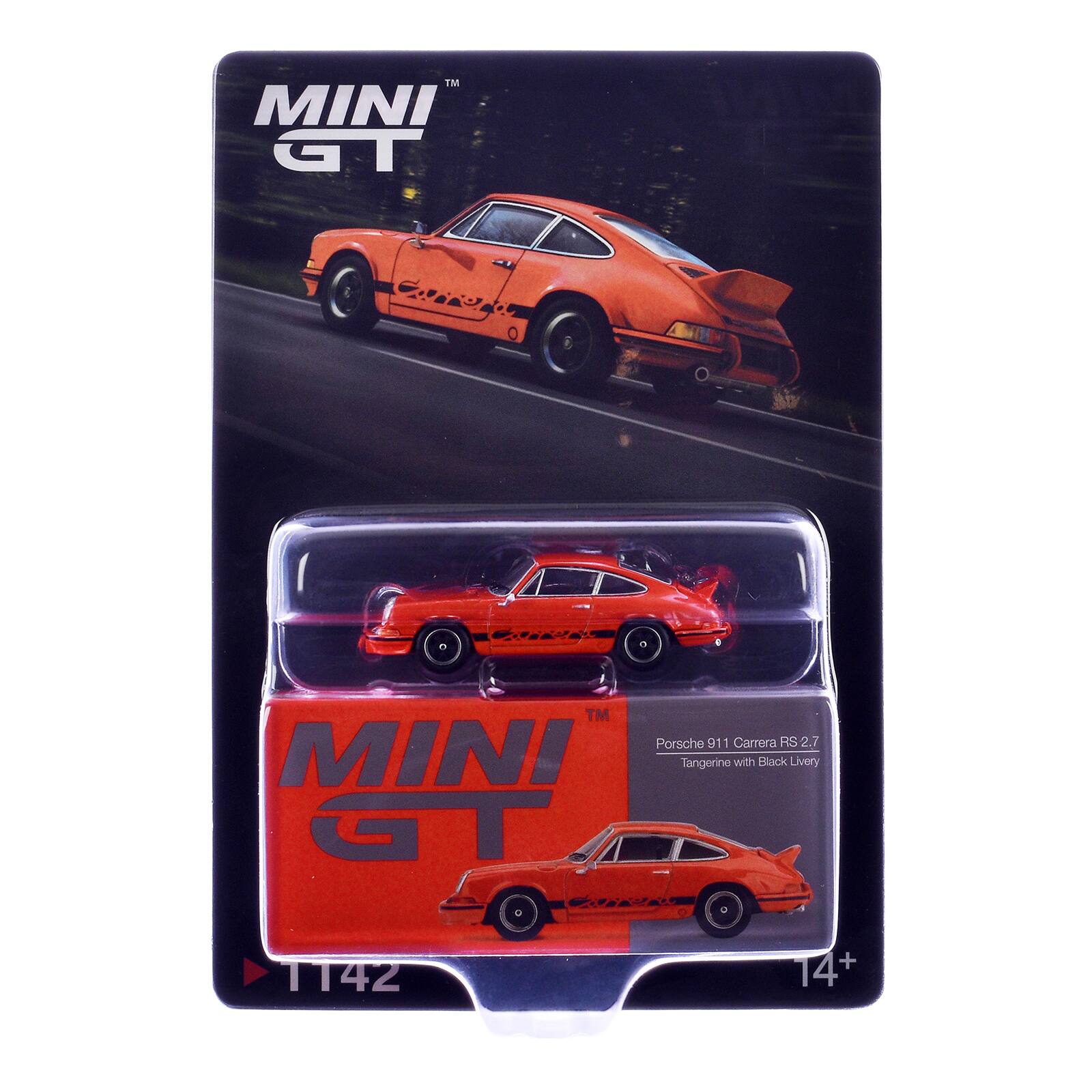 MINI GT  
Carrora  
Carrora  
TM Porsche 911 Carrera RS 2.7 MINI Tangerine with Black Livery GT CANTOTOS  
1142  
14+