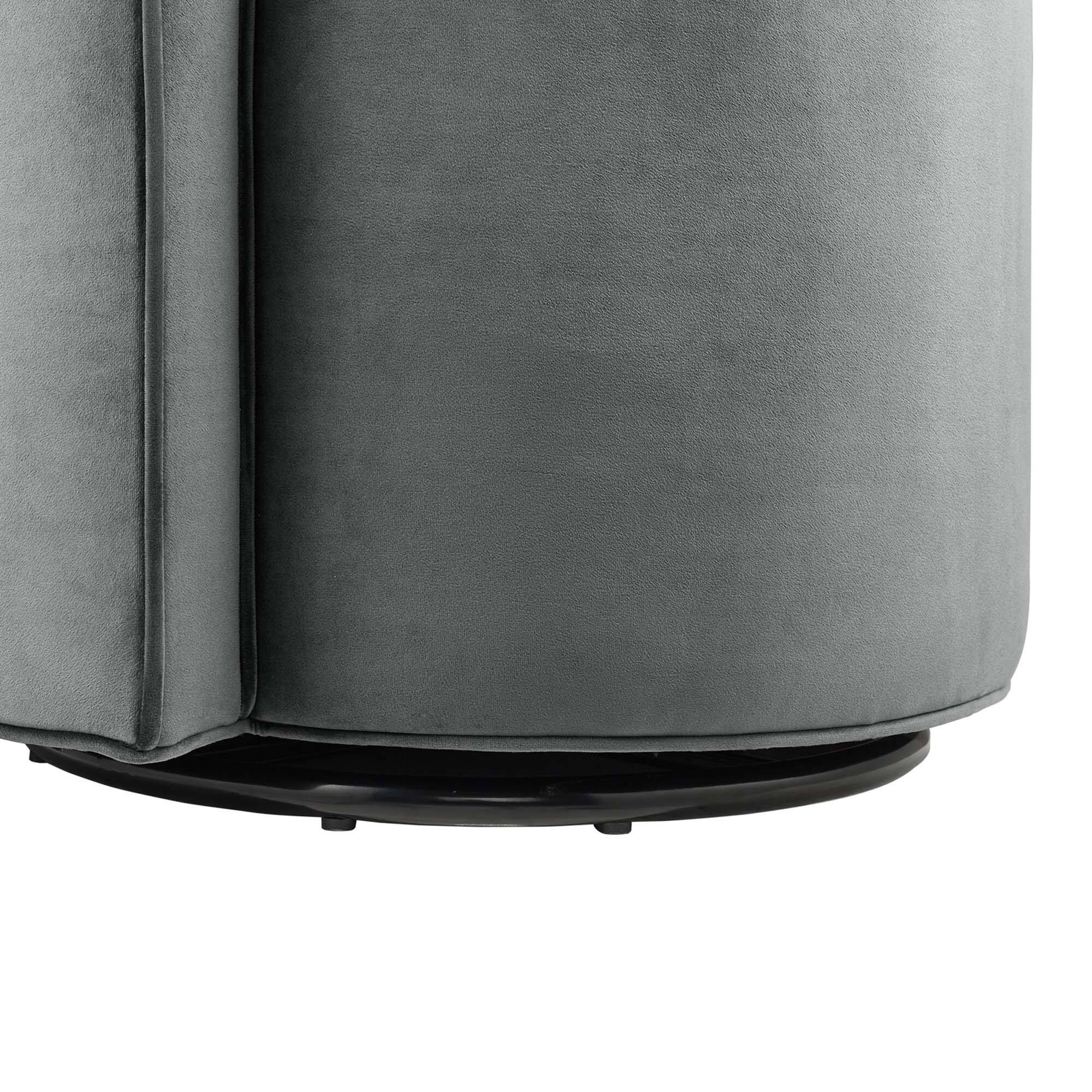 Alt View 5. Modway - Della Performance Velvet Fabric Swivel Chair by Modway - Gray.