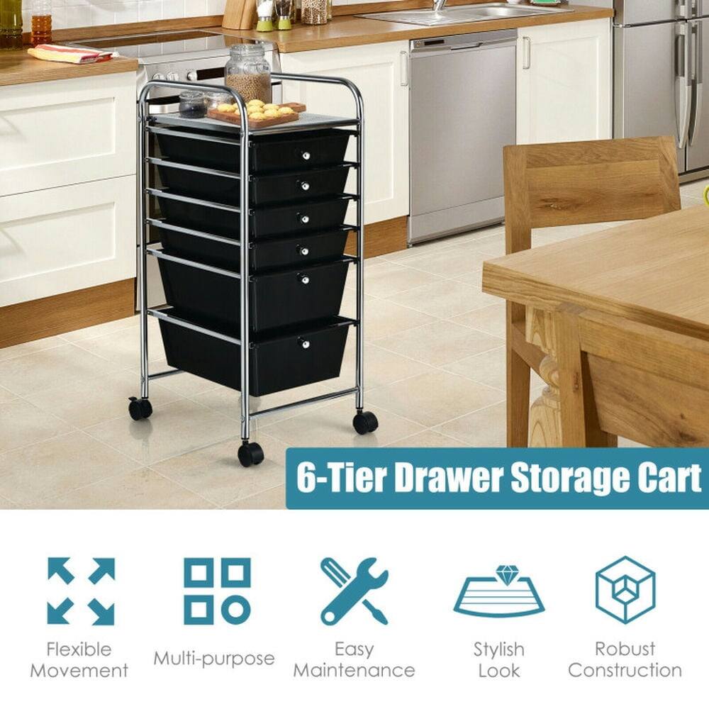 6-Tier Drawer Storage Cart

- Flexible Movement
- Multi-purpose
- Easy Maintenance
- Stylish Look
- Robust Construction