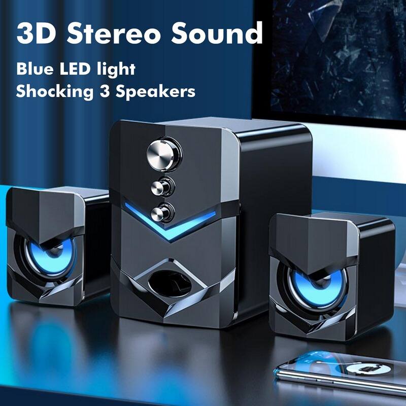 3D Stereo Sound  
Blue LED light  
Shocking 3 Speakers