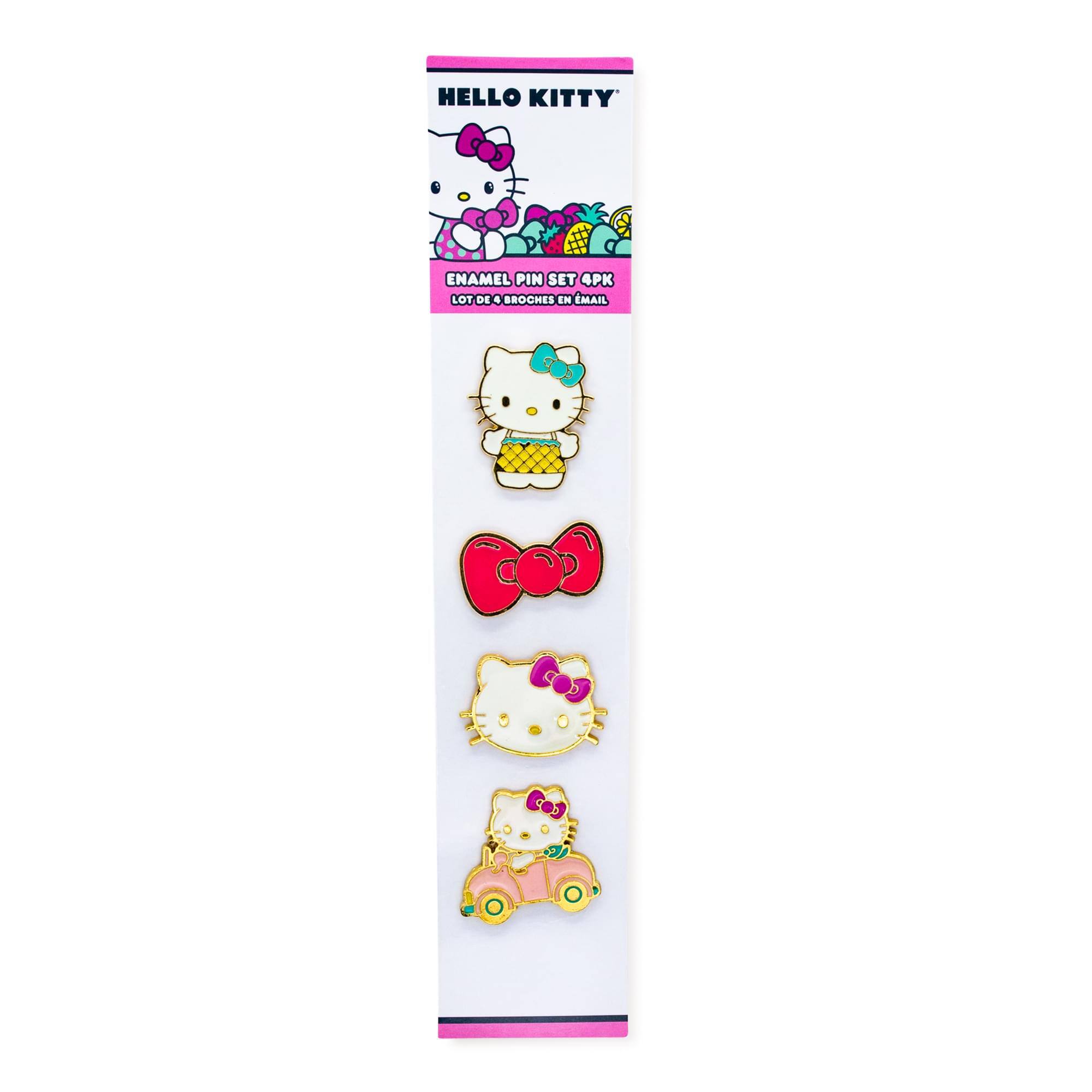 HELLO KITTY ENAMEL PIN SET 4PK LOT DE 4 BROCHES EN EMAIL