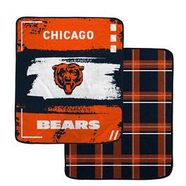 Pegasus - Chicago Bears 60- x 70- Distressed Plaid Blanket - Multicolor