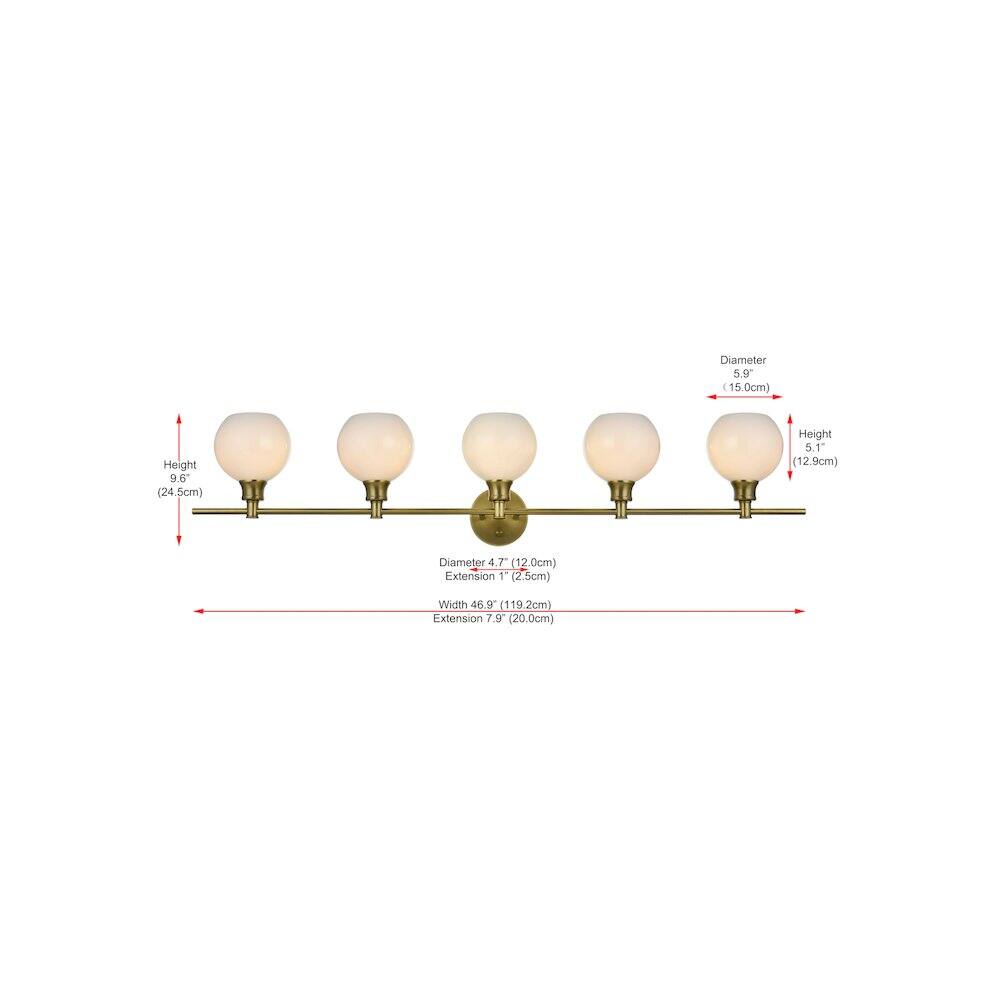 Diameter 5.9" (15.0cm)  
Height 9.6" (24.5cm)  
Height 5.1" (12.9cm)  
Diameter 4.7" (12.0cm)  
Extension 1" (2.5cm)  
Width 46.9" (119.2cm)  
Extension 7.9" (20.0cm)