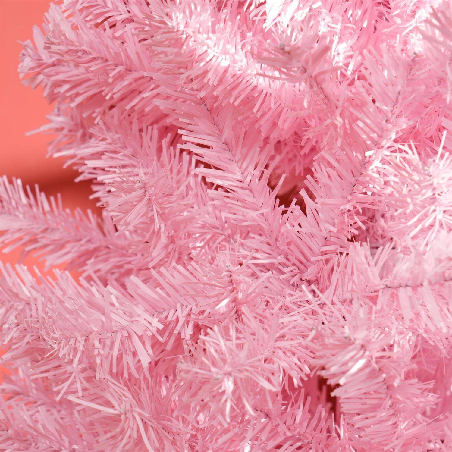 Alt View 3. Pefilos - 8ft Tall Artificial Pencil Christmas Tree with Stand and 1168 Tips for Home Decor & Festive Events - Pink.