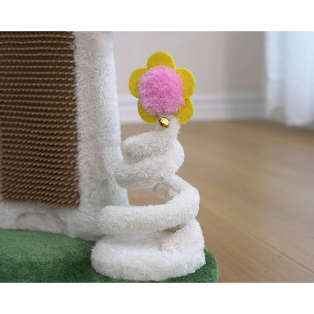 Alt View 4. PetPals - Apartment-Sized Magical Mushroom Cat Perch - 20"H, 2 Level, Medium, Moultrie - Green.