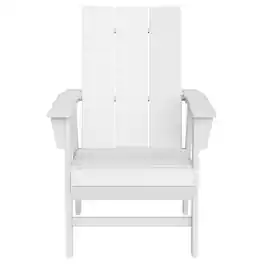 WestinTrends - Ashore Outdoor Patio HDPE Plastic Modern Adirondack Dining Chair - White