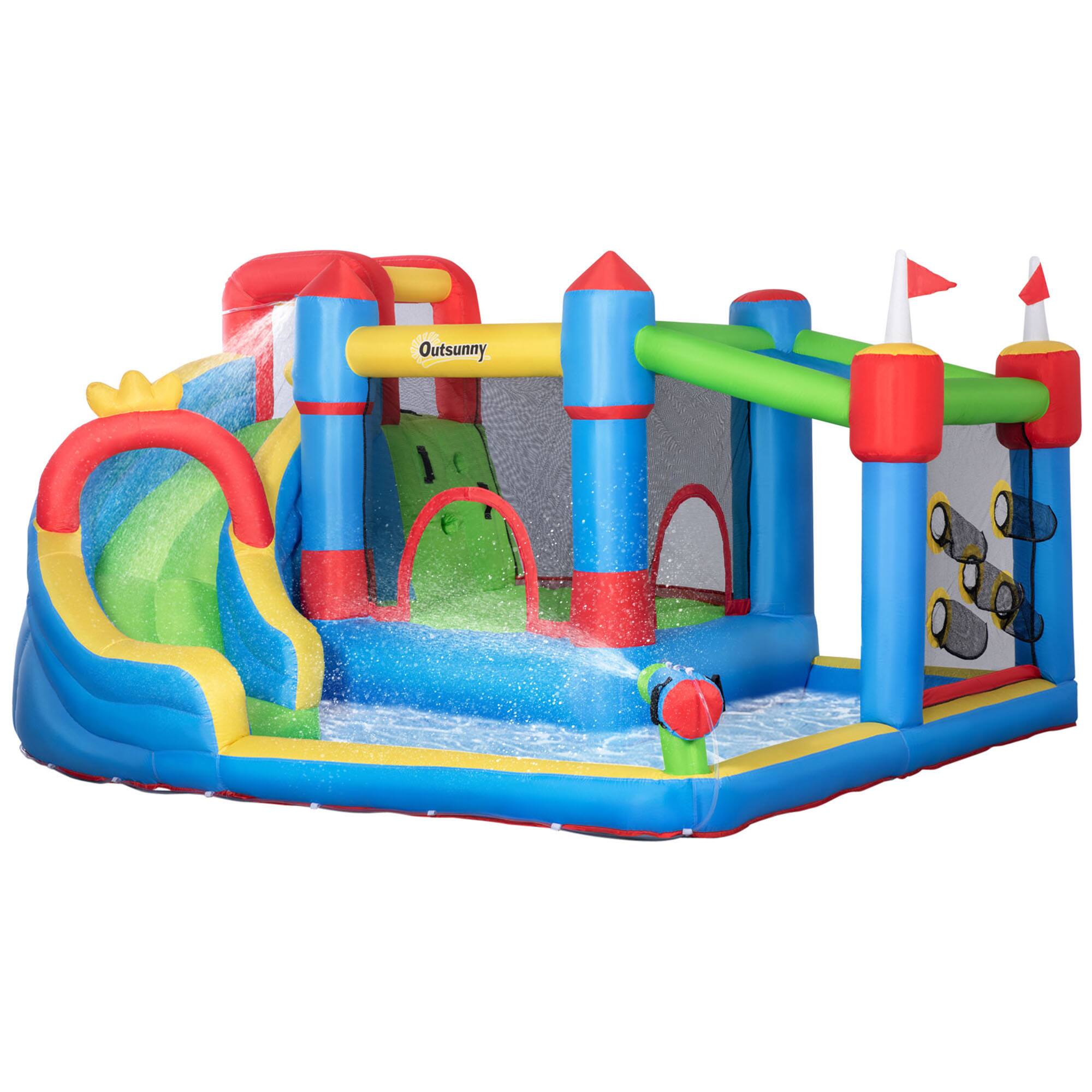 Alt View 8. Loheer - Loheer Inflatable Water Slide with Bounce House Splash Pool Backyard Water Park for Kids Heavy Duty Bouncy Castle.
