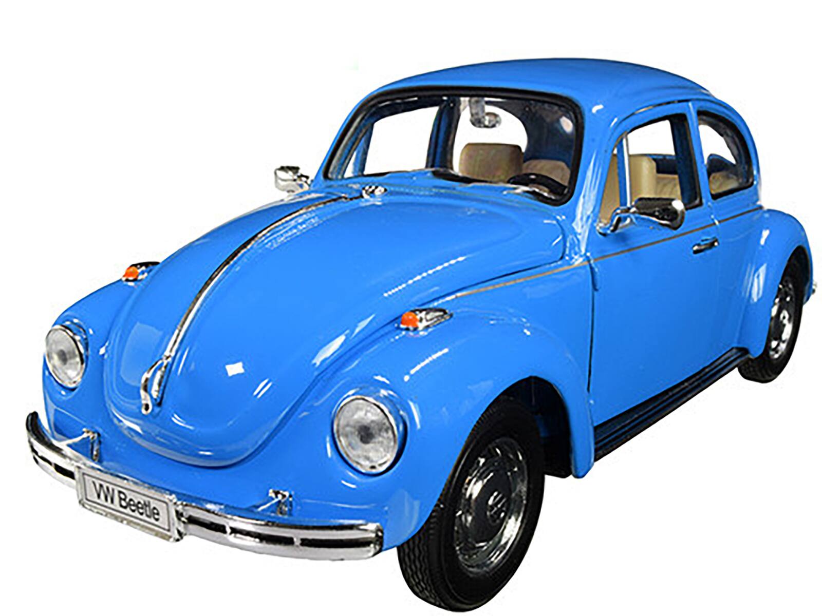 Angle. Welly - Volkswagen Beetle Blue 1/24-1/27 Diecast Model Car by Welly - Blue.