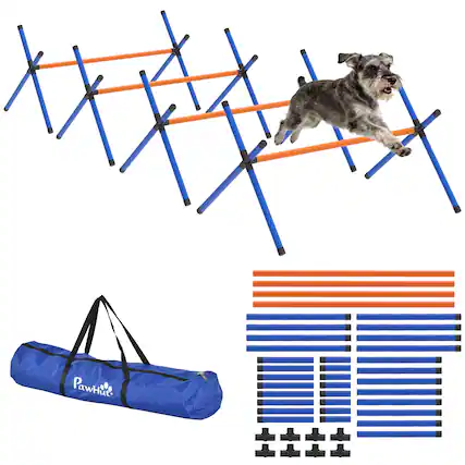 Front. Pawhut - Pieces Dog Agility Equipment - Orange.