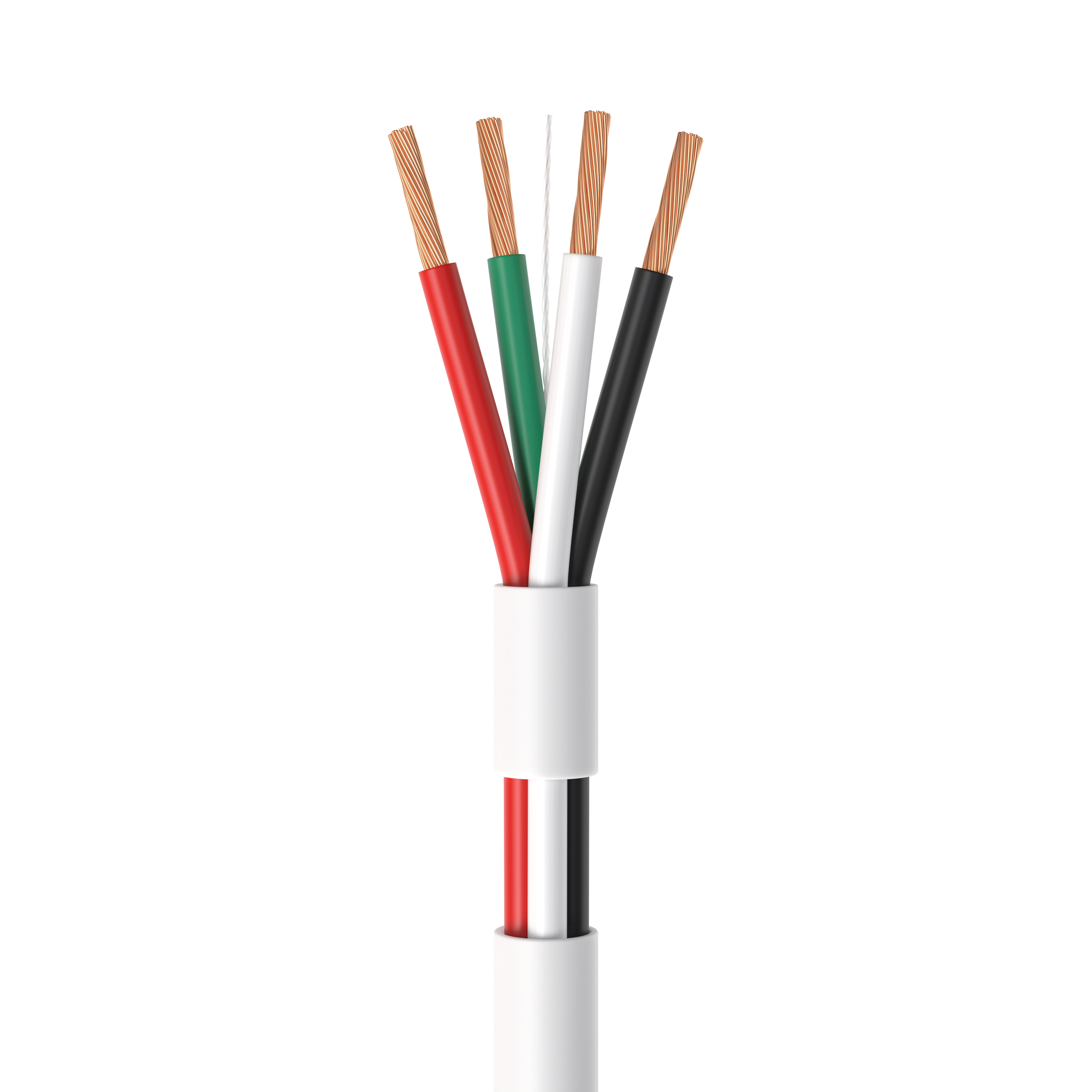 Alt View 3. Cables Direct Online - 16/4 Speaker Wire 100ft OFC Oxygen Free Copper CL3 CMR In-Wall Rated Bulk Cable - White.
