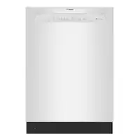 Bosch - 300 Series 24" Front Control Smart Built-In Stainless Steel Tub Dishwasher with 3rd Rack and PrecisionWash, 48 dBA - White - Front_Zoom