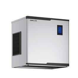 Coolake - 22 Inch Commercial Ice Maker 450lbs/24H, Full Cube Air Cooled Stainless Steel Freestanding Ice Machine - Silver