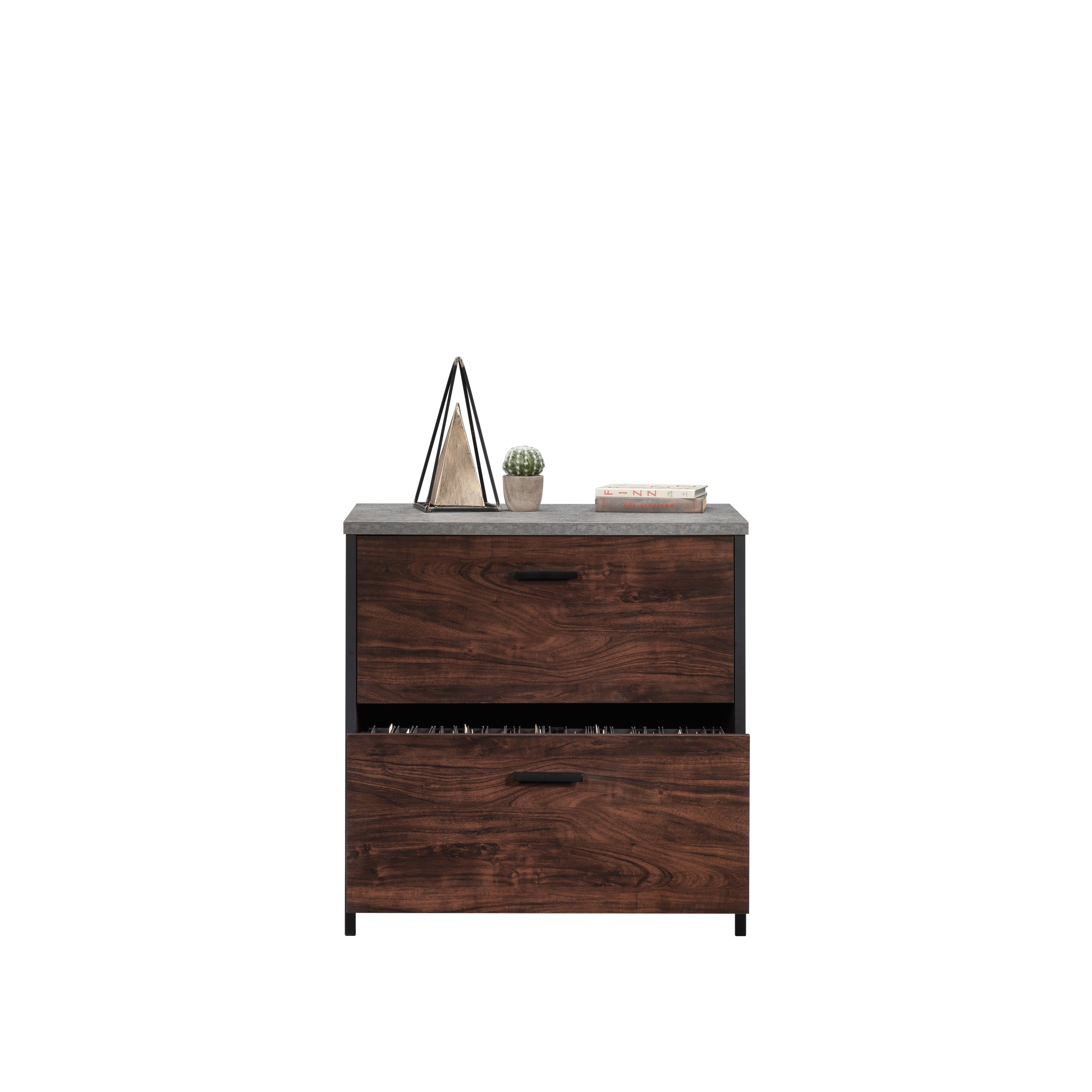 Alt View 1. APRILSOUL - Lateral File Dark Walnut finish.