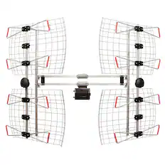 Front. Antennas Direct - 8-Element Bowtie UHF Outdoor HDTV Antenna, Multi-Directional, 70+ Mile Range, 4K 8K UHD NEXTGEN TV - Black/Silver.