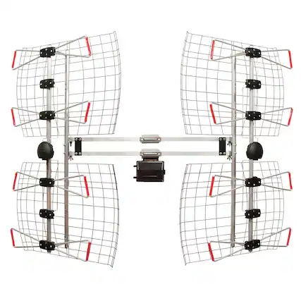 Front. Antennas Direct - Antennas Direct Db8-e 8-element Bowtie Uhf Outdoor Hdtv Antenna, Multi-directional, 70+ Mile Range, 4k 8k Uhd Nextgen - Silver.