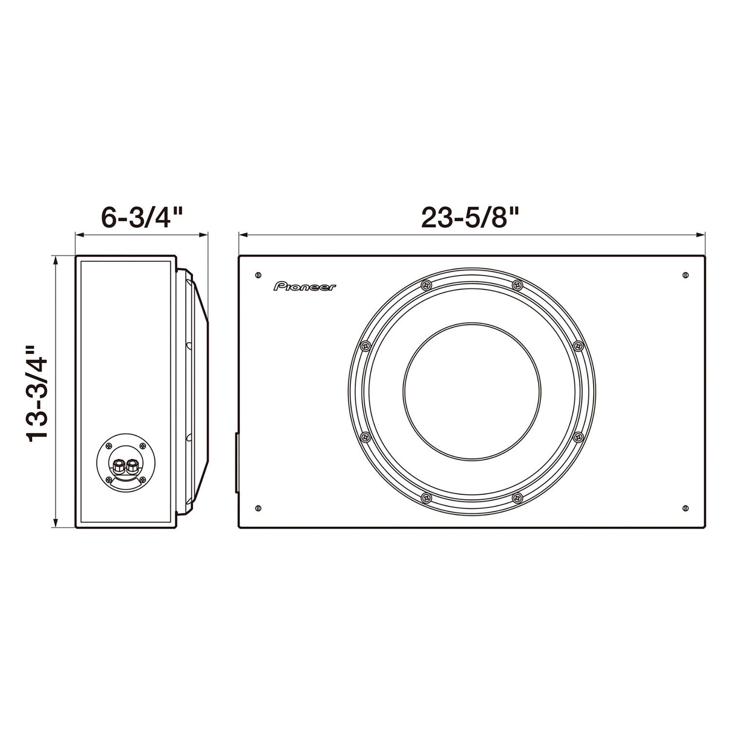 6-3/4" 23-5/8" Pioneer 13-3/4"