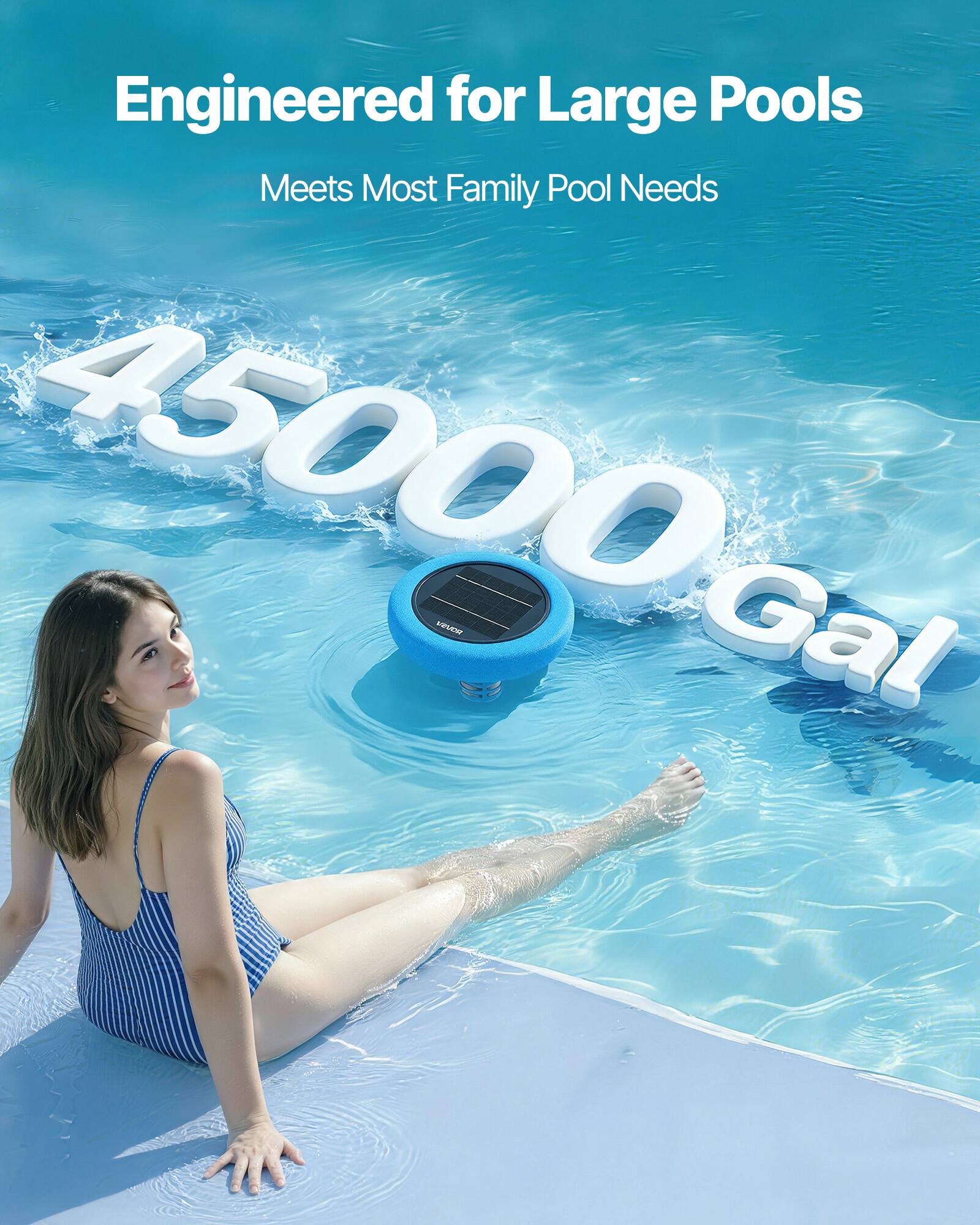 Engineered for Large Pools  
Meets Most Family Pool Needs  
45000 Gal