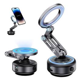 COTTAGE - Nixie Vacuum Magnetic Car Phone Mount N go Pro 360 Adjustable Suction Cup Official Foldable Smart Double si - Default