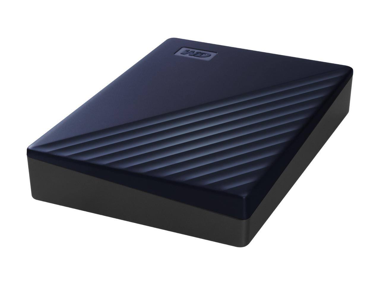 Alt View 3. Western Digital - WD 5TB My Passport for Mac Portable External Hard Drive Storage USB-C/USB-A 3.2 - Midnight Blue (WDBA2F0050BBL-WESN) - Blue.