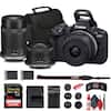 Canon EOS 55
Canon 100
Canon 55-210
Canon 8 J 18-45
SanDisk Extreme PRO 170 MB/s V30 64 GB
Canon Charger
Canon Batteries
Canon Lens Caps
Canon Lens Hood
Canon Lens Cleaning Kit
Canon Camera Bag
Canon Strap
Canon Lens Cap
