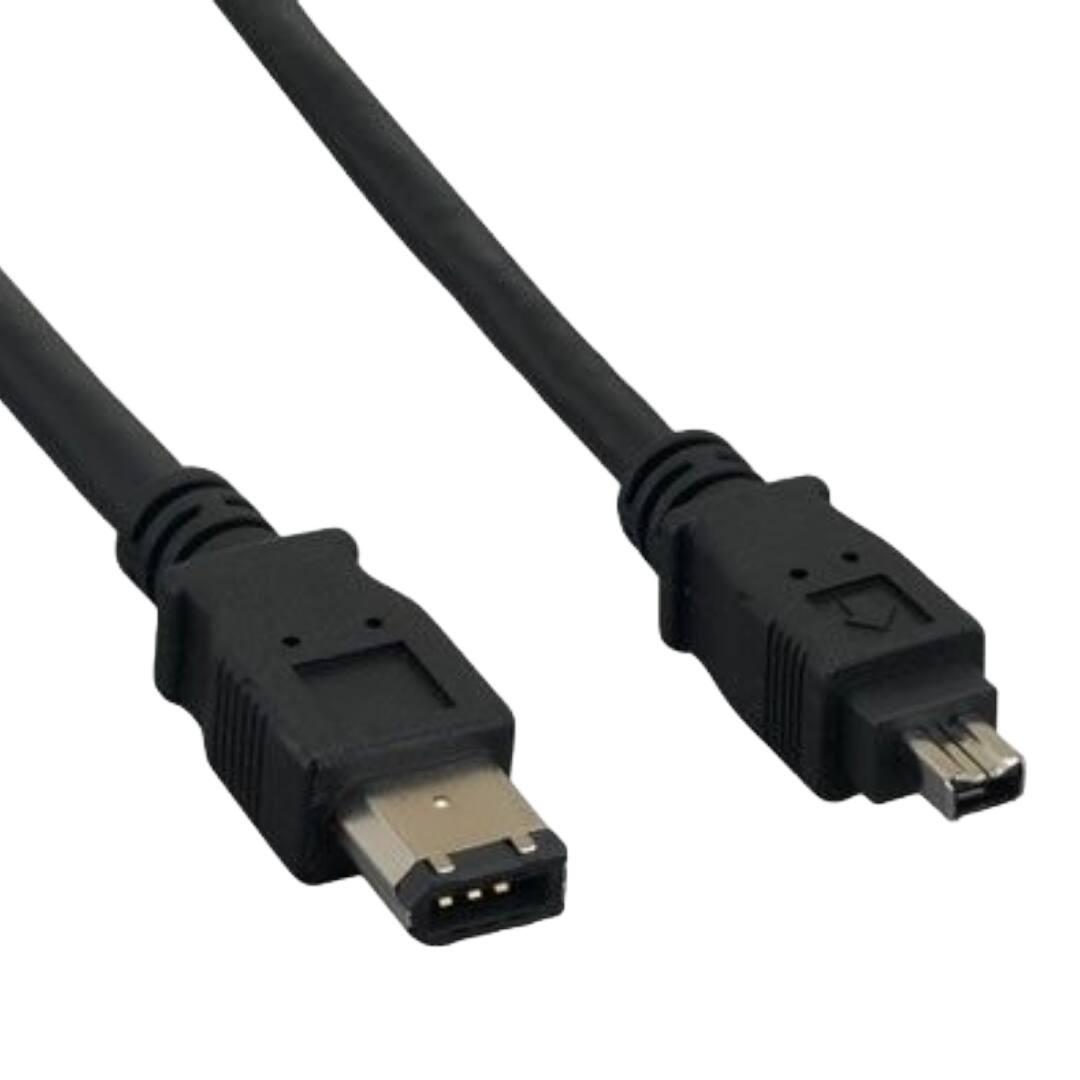 Sanoxy - 6ft IEEE 1394a FireWire 400 6-pin to 4-pin - Black