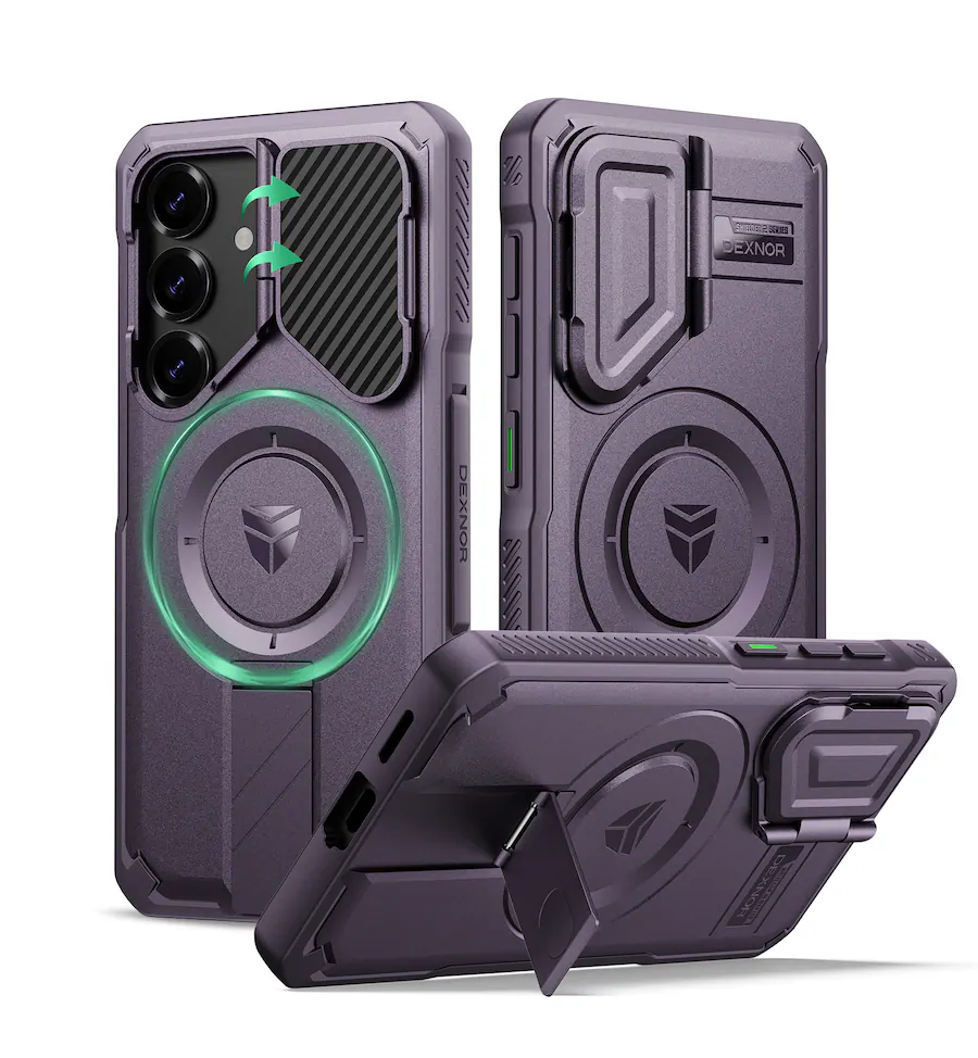 Eaa Absorb Dexnor Rugged Case for Samsung Galaxy S25 with Flip Camera Cover ...