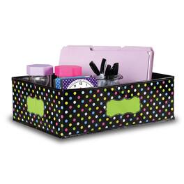 Teacher Created Resources - Chalkboard Brights Storage Bin, 16" x 11" x 5"