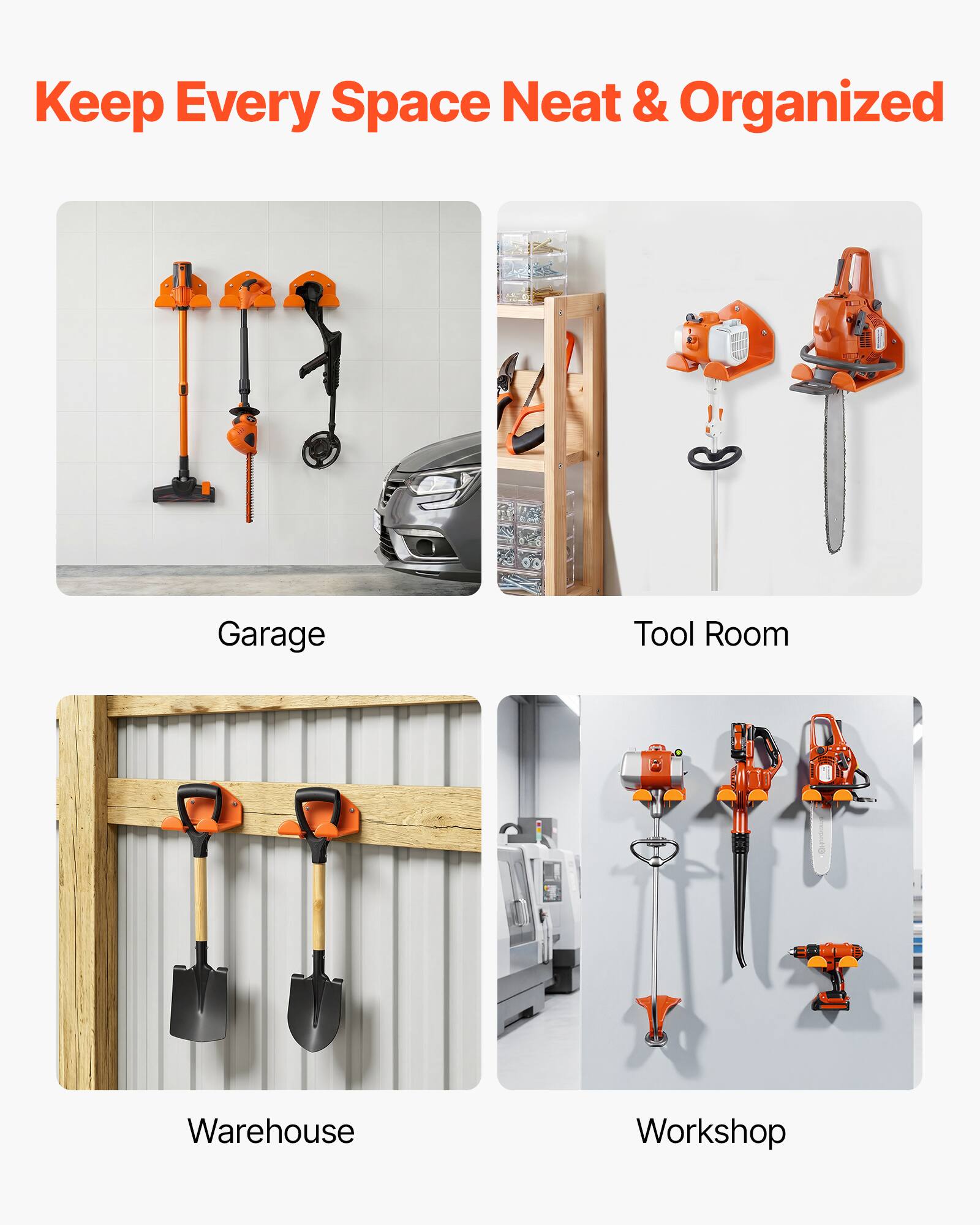 Keep Every Space Neat & Organized

Garage  
Tool Room  
Warehouse  
Workshop