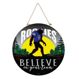 Evergreen Enterprises - Colorado Rockies 18" Bigfoot "Believe in Yourself" Team Logo Wood Round Door Sign - Multicolor