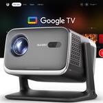 Aurzen - Smart Projector, Built-in Google TV, 4K Supported, 20W Visible Speakers, DoIby Audio, TOF Auto Focus, 500 ANSI Lumens - Black