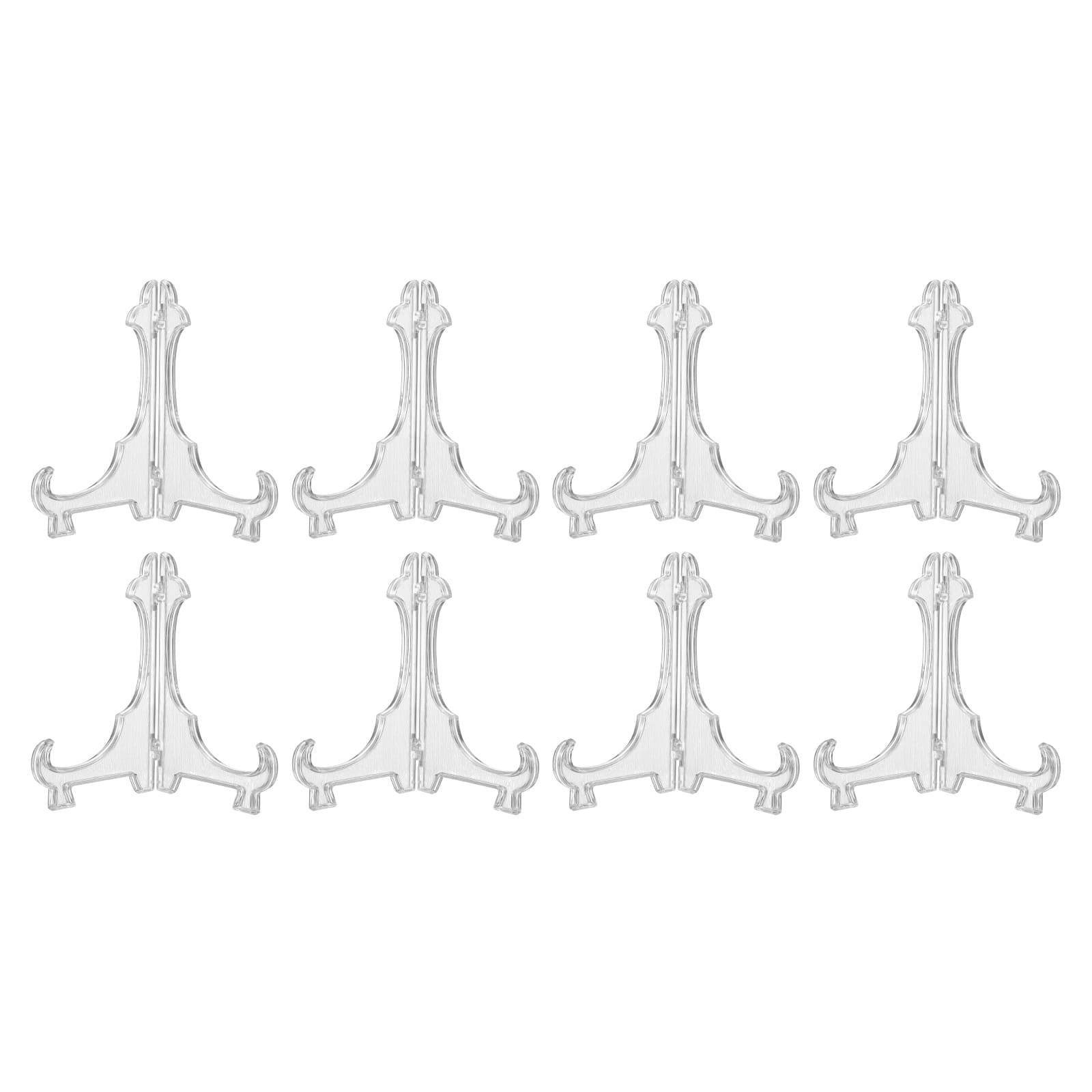 Unique Bargains - 8pcs Acrylic Easels Plate Stands 5.51 Inch Folding Display Holder for Frames Pictures Magazines - Clear price history on PriceWatchPro