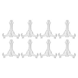 Unique Bargains - 8pcs Acrylic Easels Plate Stands 5.51 Inch Folding Display Holder for Frames Pictures Magazines - Clear