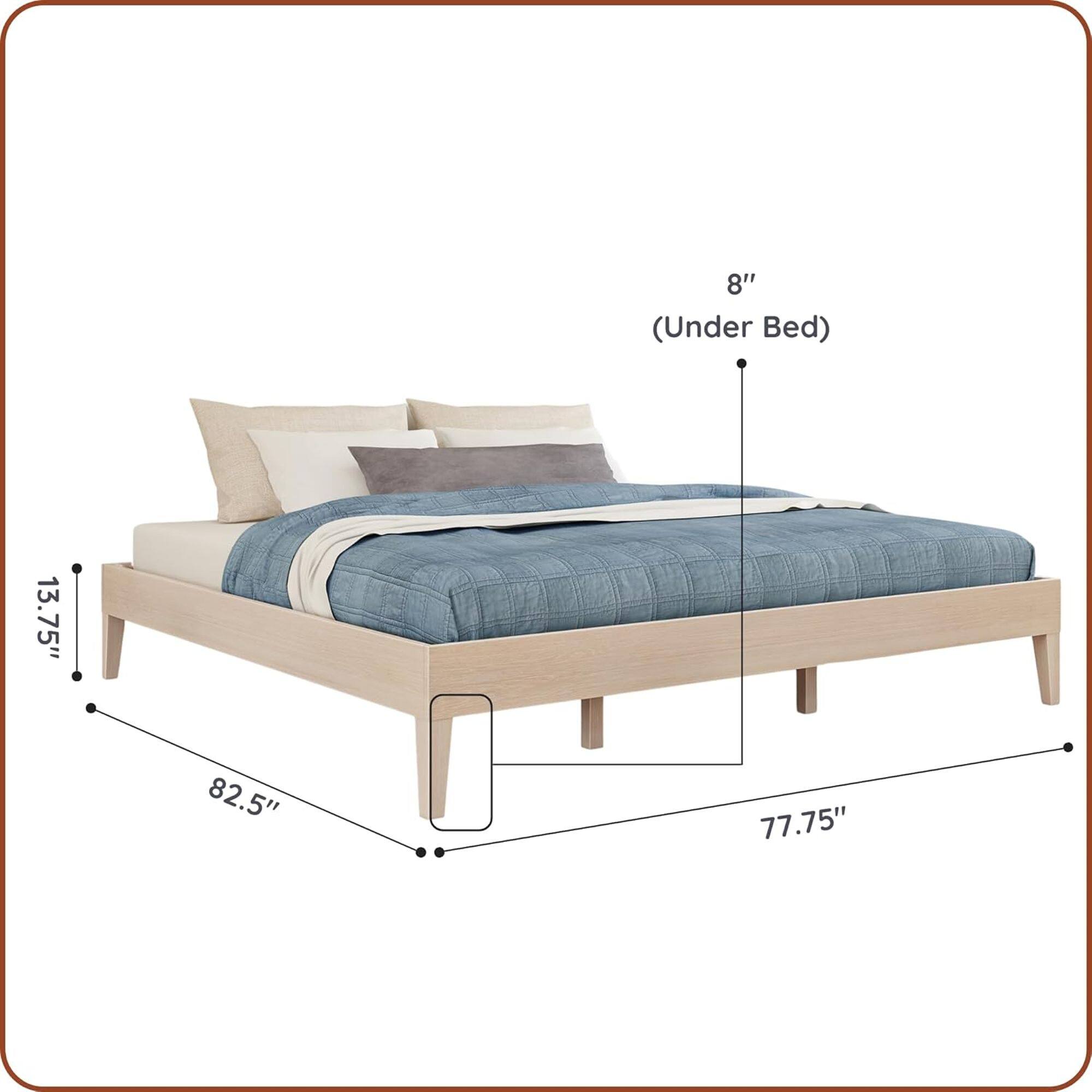 8" (Under Bed)  
13.75"  
82.5"  
77.75"