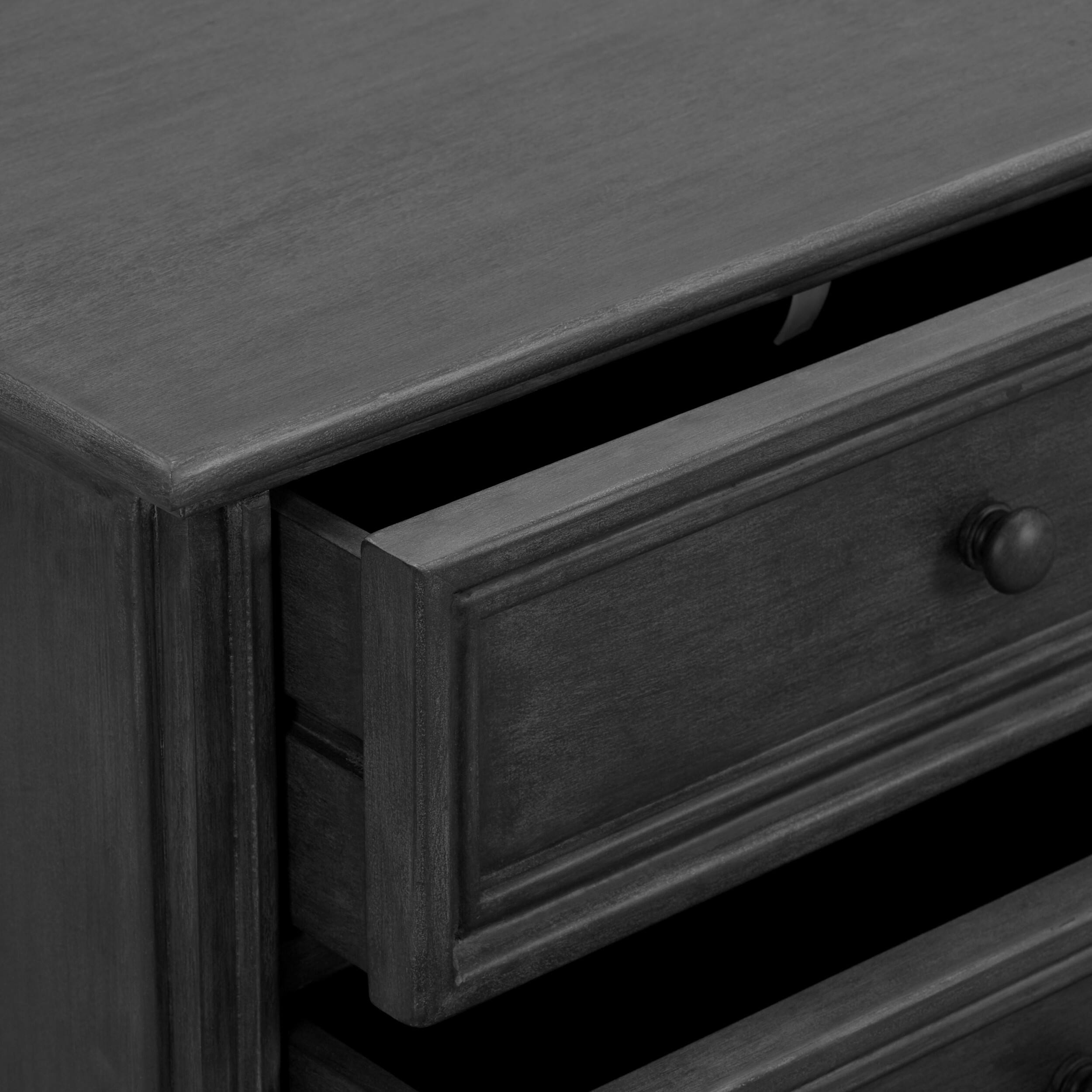Alt View 17. Finch - Webster 3-Drawer Storage Cabinet - Dark Gray.