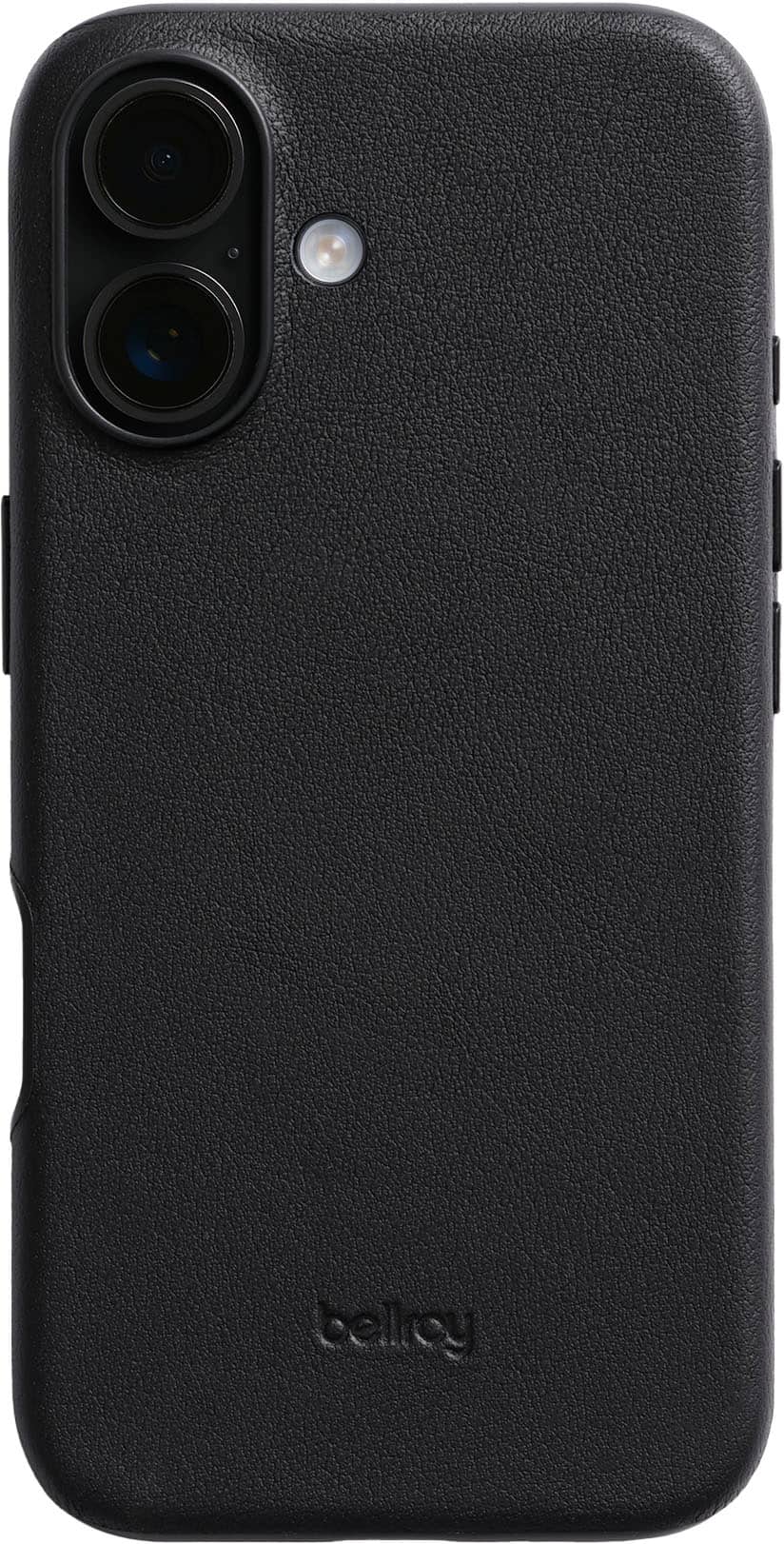 Front. Bellroy - iPhone 16 Leather Phone Case - Black.