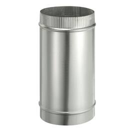 Unique Bargains - 6 x 12 Inch Round Dryer Duct, 1pc Galvanized Steel Crimped Straight Air Vent Duct Extension Coupler Pipe Adapter - Silver