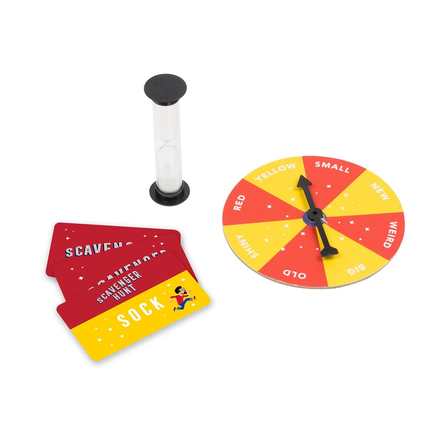 SCAVENGER HUNT SOCK

- YELLOW
- SMALL
- NEW
- WEIRD
- OLD
- BIG
- RED