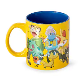 XY Series Large Pokémon Group Foil Print Coffee Mug | Holds 20 Ounces - Yellow