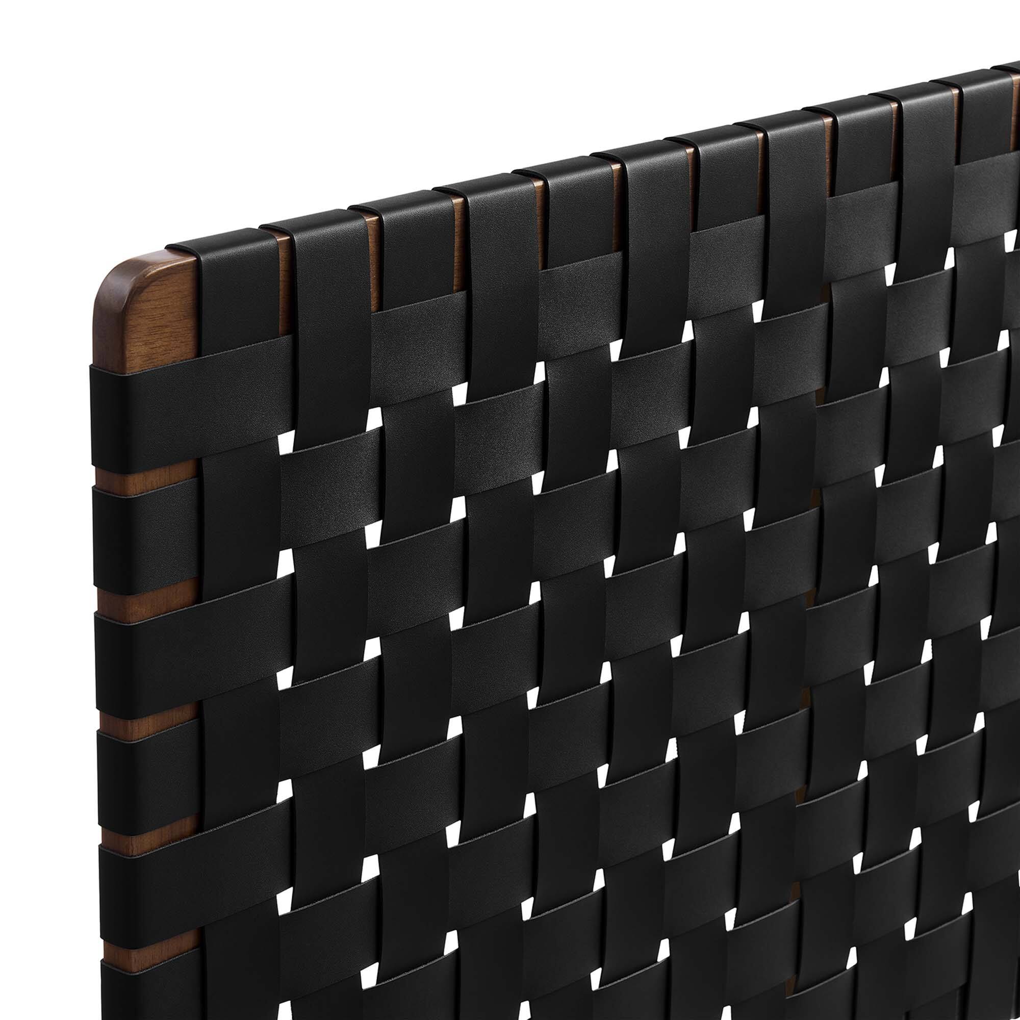 Alt View 2. Modway - Sparta Weave Vegan Leather Twin Headboard by Modway - Black.