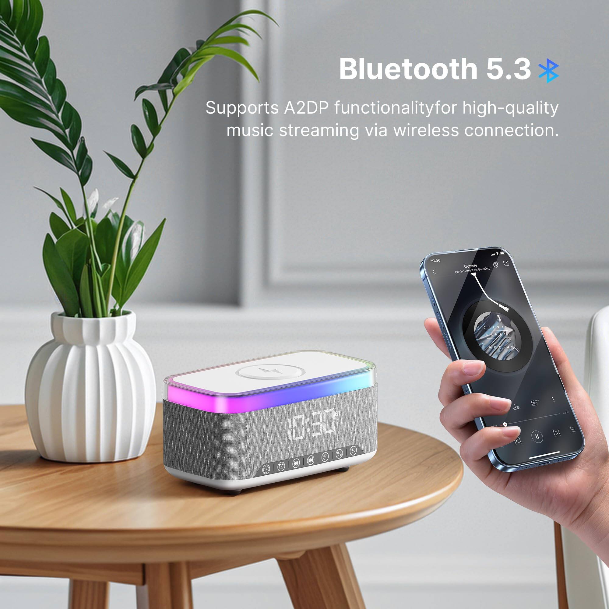 Bluetooth 5.3  
Supports A2DP functionality for high-quality music streaming via wireless connection.