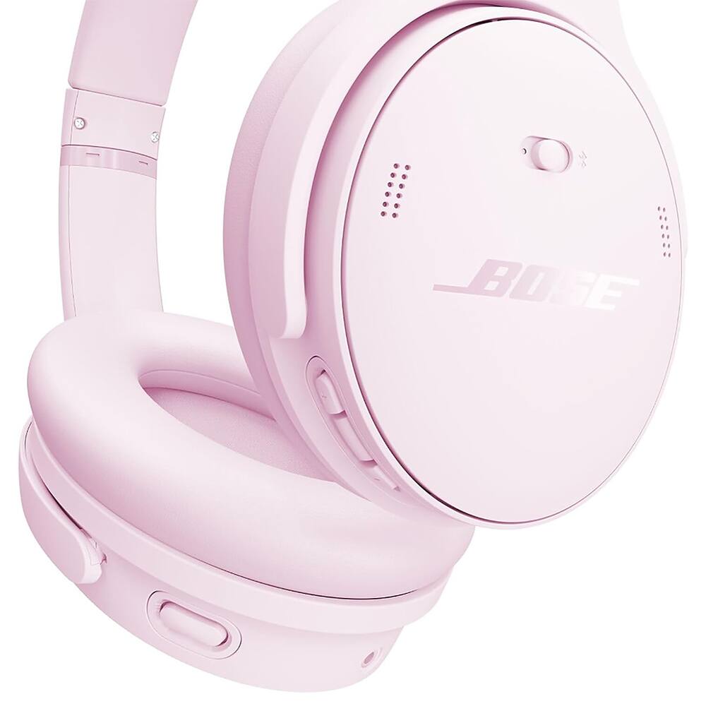 Back. Bose - QuietComfort Wireless Over-Ear Bluetooth Headphones + 26-Month Extended Warranty Protection - Petal Pink.