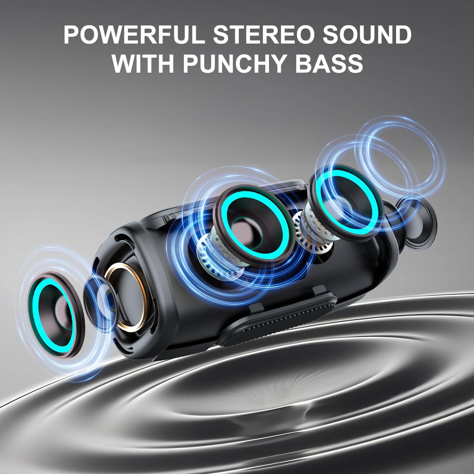 POWERFUL STEREO SOUND WITH PUNCHY BASS