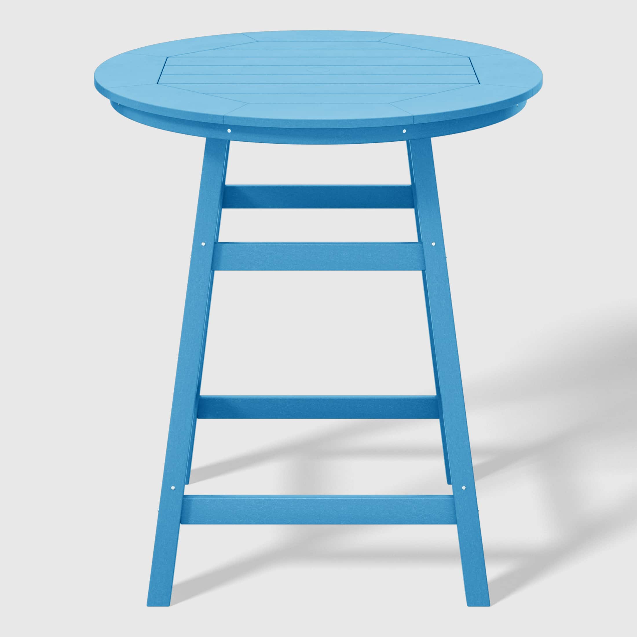 "WestinTrends - Malibu Outdoor 35"" HDPE Round Patio Counter Height Bar Table - Pacific Blue" price history on PriceWatchPro
