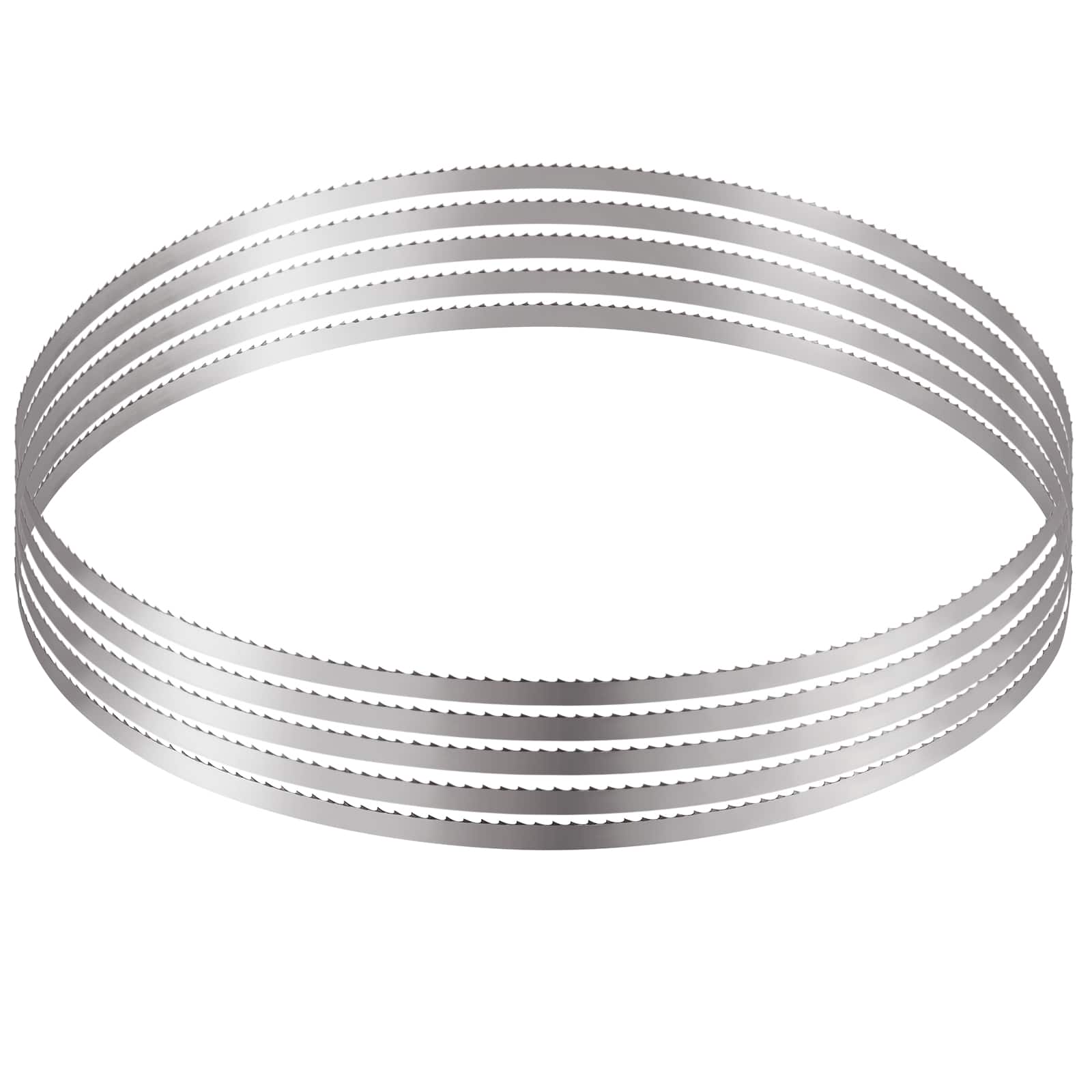 VEVOR - Band Saw Blade, 51.2x0.63x0.02 inch, 5 PCS/Pack Meat Bandsaw Blades for Replacement, Carbon Steel Blade - Silver