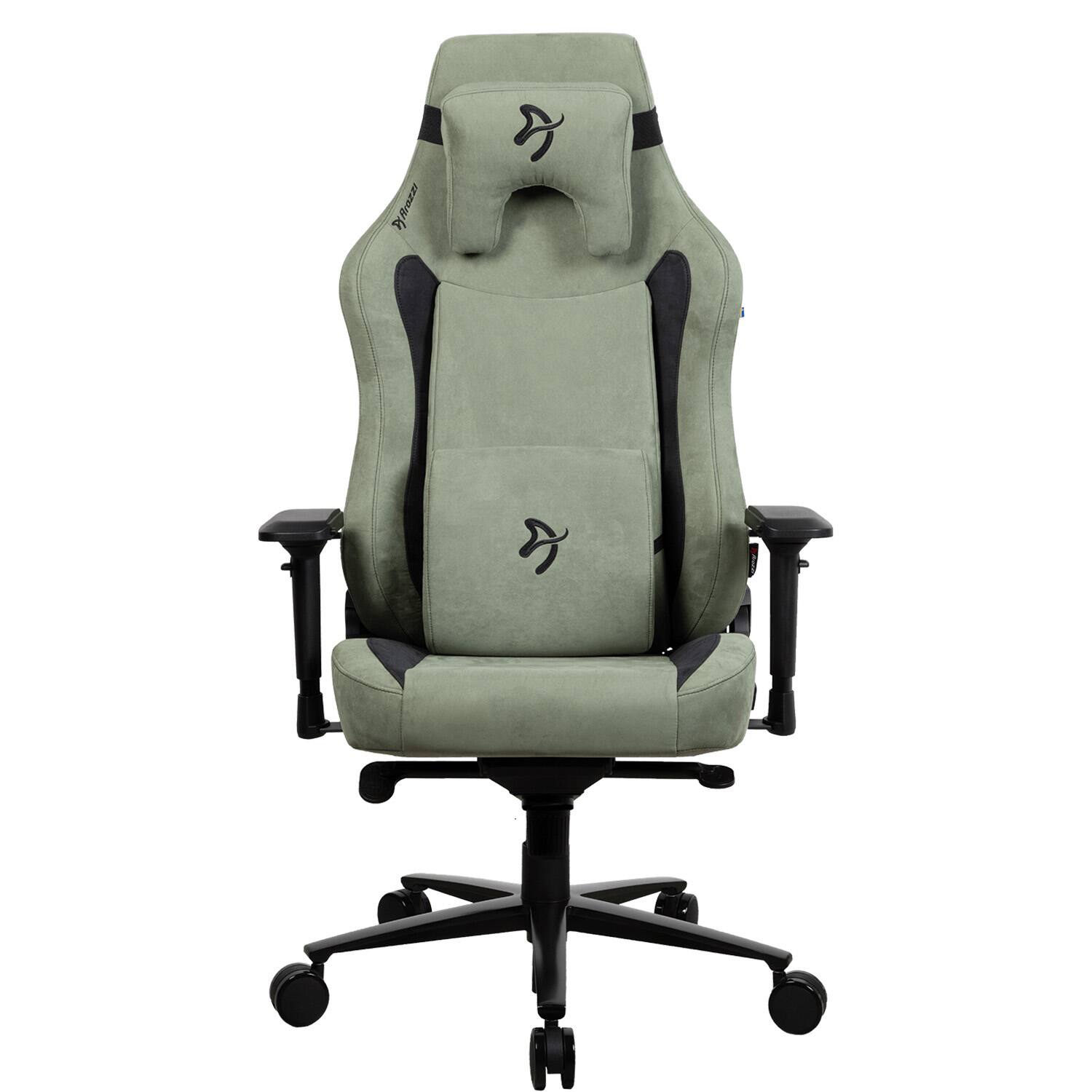 Angle. Arozzi - Vernazza Series Top-Tier Premium XL Supersoft Upholstery Fabric Gaming Chair - Forest.