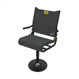 Hawk - Stealth Pedestal Adjustable Hunting Blind Chair with 300 lb. Capacity - Black
